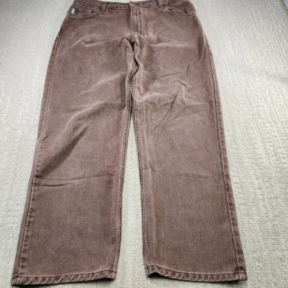 Vintage Carhartt Jeans Men 38x32 READ* USA Made Brown Heavy Denim 90s WU7582‎